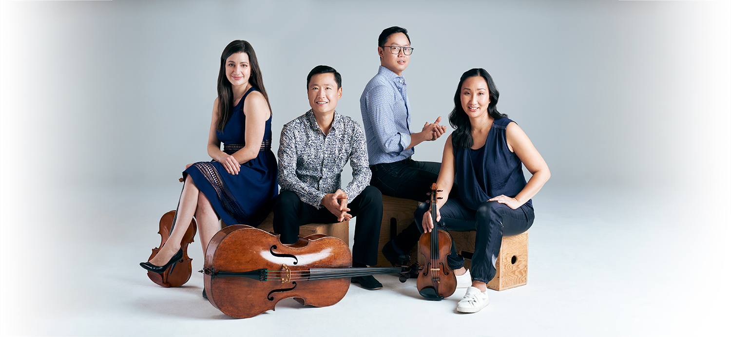 A portrait of the four members of Ensemble Made In Canada